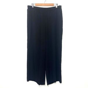 Eileen Fisher Tencel/Lyocell Wide Leg Pant - Black L